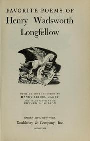 Front cover of Favorite poems of Henry Wadsworth Longfellow by Henry Wadsworth Longfellow