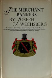 Front cover of The merchant bankers by Joseph Wechsberg