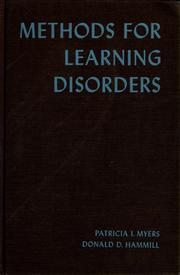 Front cover of Methods for learning disorders by Patricia I. Myers