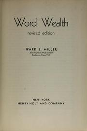 Cover of Word wealth by Ward S. Miller
