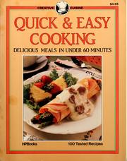 Front cover of Quick & easy cooking by Pamela Westland