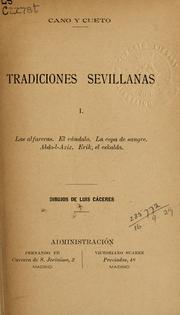 Front cover of Tradiciones Sevillanas by Manuel Cano y Cueto