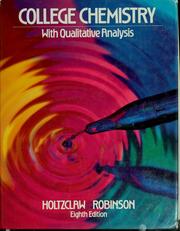 Front cover of College chemistry by Henry Fuller Holtzclaw
