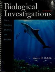 Cover of Biological investigations by Warren D. Dolphin
