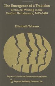 Front cover of The Emergence of a Tradition by Elizabeth Tebeaux