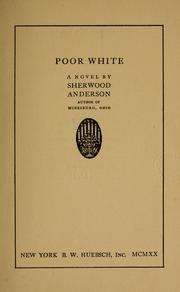 Cover of Poor White by Sherwood Anderson