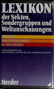 Cover of Lexikon der Sekten, Sondergruppen und Weltanschauungen by Hans Gasper