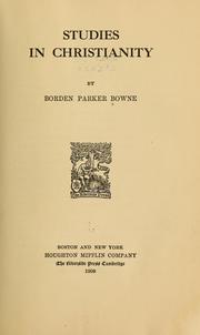 Front cover of Studies in Christianity by Borden Parker Bowne