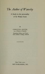 Front cover of The author of Waverley by Christina Keith