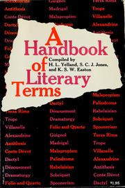 Cover of A handbook of literary terms by H. L. Yelland