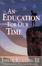 Front cover of An education for our time by Josiah Bunting