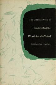 Cover of Words for the wind by Theodore Roethke