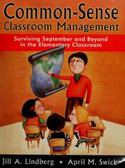 Cover of Common-Sense Classroom Management by Jill A. Lindberg