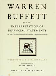 Cover of Warren Buffett and the interpretation of financial statements by Mary Buffett