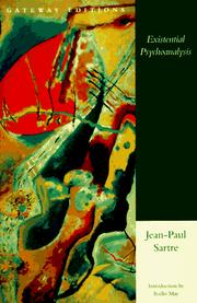 Cover of Existential psychoanalysis by Jean-Paul Sartre