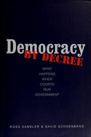 Cover of Democracy by decree by Ross Sandler