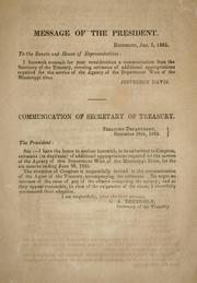 Cover of Communication of secretary of Treasury by Confederate States of America. Dept. of the Treasury