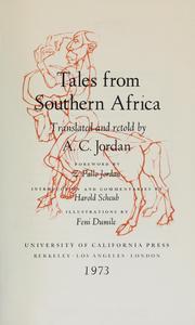 Front cover of Tales from southern Africa by A. C. Jordan