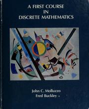 Cover of A first course in discrete mathematics by John C. Molluzzo