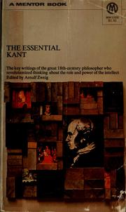 Cover of The essential Kant by Immanuel Kant
