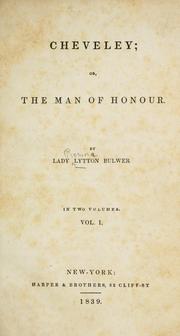Cover of Cheveley; or the man of honour by Rosina Bulwer Lytton Baroness Lytton