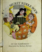 Cover of Kate's secret riddle book by Sid Fleischman
