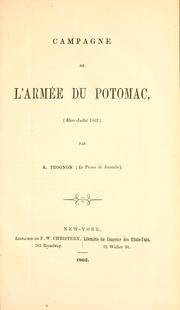 Front cover of The Army of the Potomac by Prince de Joinville