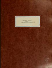 Front cover of A study of the transfer of sodium ions in relation to the ion migration potentials in the production of the action potential of nerve tissue, utilizing radioactive tracer techniques by Walter F. V. Bennett