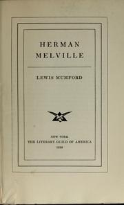 Cover of Herman Melville by Lewis Mumford