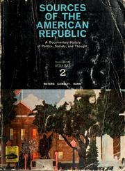 Cover of Sources of the American republic by Marvin Meyers