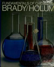 Front cover of Fundamentals of chemistry by James E. Brady