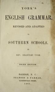 Front cover of York's English grammar by Brantley York