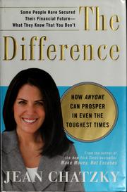 Cover of The difference by Jean Sherman Chatzky
