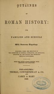 Front cover of Outlines of Roman history ... by Society for Promoting Christian Knowledge (Great Britain). General Literature Committee