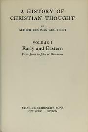 Front cover of A History of Christian Thought, Vol. 2 by Arthur Cushman McGiffert