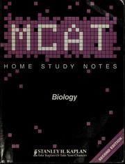 Front cover of MCAT home study notes by Stanley H. Kaplan Educational Center (New York, N.Y.)