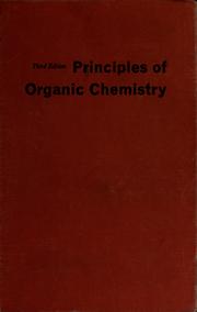Front cover of Principles of organic chemistry by T. A. Geissman