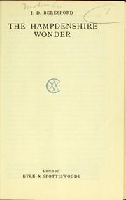 Front cover of The Hampdenshire wonder by J. D. Beresford
