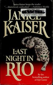 Cover of Last night in Rio by Janice Kaiser