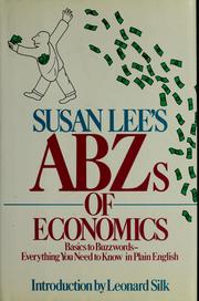 Front cover of Susan Lee's ABZs of economics by Susan Lee