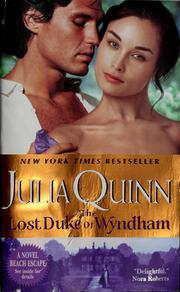 Front cover of The Lost Duke of Wyndham by Julia Quinn