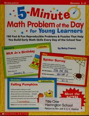 Cover of 5-minute math problem of the day for young learners by Betsy Franco