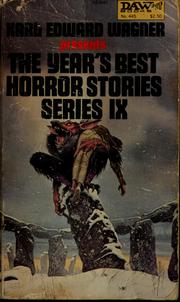 Front cover of The year's best horror stories by Karl Edward Wagner