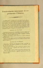 Front cover of Entretenimento interessante de experimentos chimicos by Condy Raguet