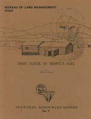 Front cover of John Jarvie of Brown's Park by William L. Tennent