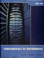 Cover of Fundamentals of mathematics by K. Elayn Martin-Gay