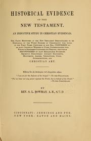 Front cover of Historical evidence of the New Testament by S. L. Bowman