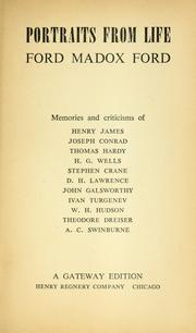 Front cover of Portraits from life by Ford Madox Ford