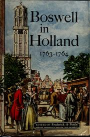 Front cover of Boswell in Holland, 1763-1764 by James Boswell