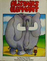 Cover of Alistair's elephant by Marilyn Sadler